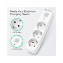 Aigostar Regleta 3 Enchufes Schuko con Interruptor 3680W  Cable 3MTRS Blanco GE0301  LALO