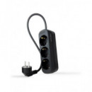 Nanocable Regleta de 3 Tomas Schuko 1.4MTRS Negra 10.38.0003-NS-BK  LALO