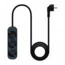 Nanocable Regleta de 3 Tomas Schuko 1.4MTRS Negra 10.38.0003-NS-BK  LALO