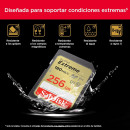 Tarjeta de Memoria Sdxc SANDISK Extreme 256GB V30, hasta 180 Mb/s