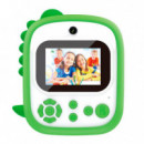 Cámara de Fotos Kids con Impresión Frontal y Trasera Dinosaurio Verde XO