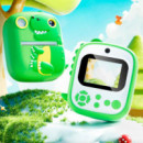 Cámara de Fotos Kids con Impresión Frontal y Trasera Dinosaurio Verde XO
