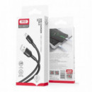 Cable de Datos 2.1A para Lightning Negro XO