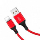 Cable de Datos USB a Lightning Rojo 2M XO