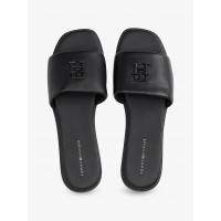 Mules de Piel con Monograma Th de TOMMY HILFIGER