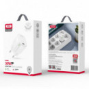Cargador USB 30W Blanco XO