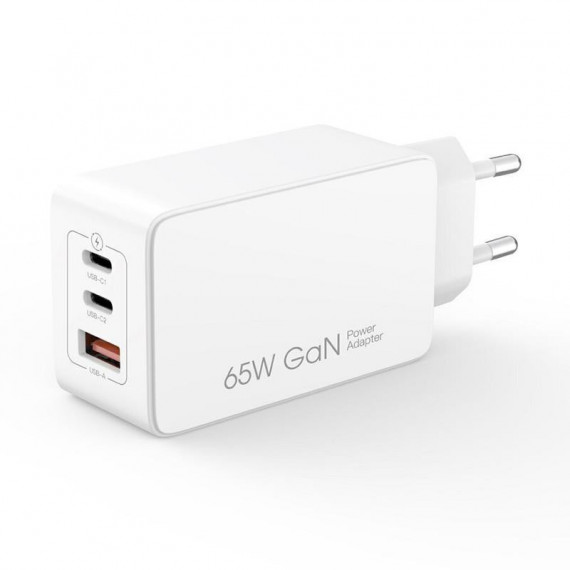 Cargador USB 65W Blanco XO