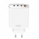 Cargador USB 25W Blanco XO