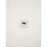 Camisetas Hombre Camiseta CAT Wwr Essential Pocket Bone