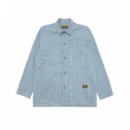 Chaquetas Hombre Chaqueta CAT Wwr Denim Hickory Stripe