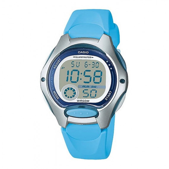 CASIO LW-200-2B Reloj Digital Deportivo para Mujer - Correa Azul Celeste, Luz Led y Wr 50M