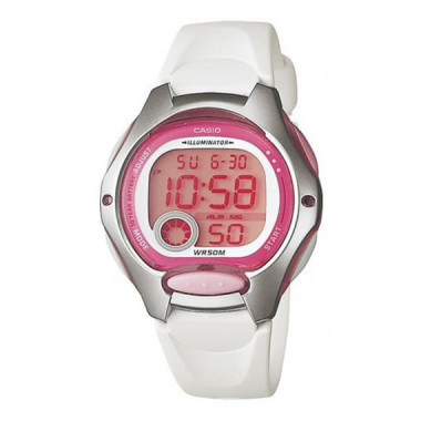 Reloj Casio LW-200-7A Digital Deportivo Blanco con Rosa y Luz LED