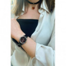 CASIO LTP-V005L-1B Reloj Analógico de Mujer - Esfera Negra Minimalista - Correa de Cuero Negra y Resistente Al Agua