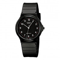 CASIO MQ-24-1B Reloj Analógico para Hombre - Esfera Negra con Horario 24H - Clásico, Ligero y Resistente Al Agua