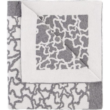 TOUS Manta Jaquard Blanco/gris