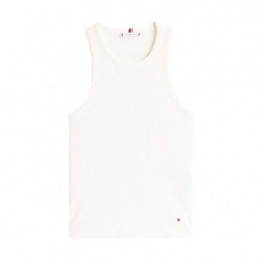 CAMISETA ACANALADA SIN MANGAS DE CORTE SLIM