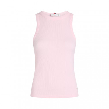 CAMISETA ACANALADA SIN MANGAS DE CORTE SLIM