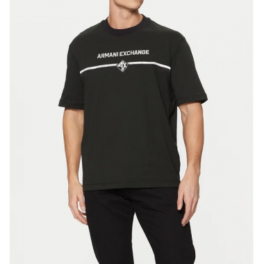 Camiseta Armani Exchange verde logo frontal