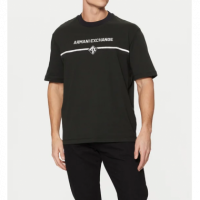 Camiseta Armani Exchange verde logo frontal