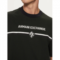 Camiseta Armani Exchange verde logo frontal