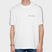 Camsieta Armani Exchange blanca logo signature