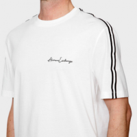 Camsieta Armani Exchange blanca logo signature
