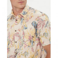SS PRINTED EMBRO SHIRT SAND TROPICAL COL