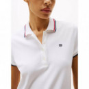 Sporty Feminine Reg Polo Dress Th Optic  TOMMY HILFIGER