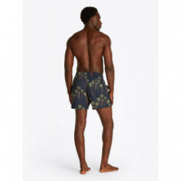 MEDIUM DRAWSTRING PRINT PALM TROPIC AOP