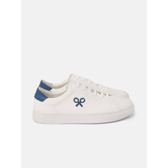 Zapatilla SILBON Clasica Blanca Azul Mar