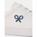 Zapatilla SILBON Clasica Blanca Azul Mar