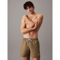 MEDIUM DRAWSTRING DUSKY GREEN