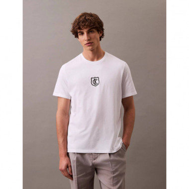 SS 20S EMBRD CK SHIELD CN TEE BRILLIANT