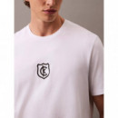 Ss 20S Embrd Ck Shield Cn Tee Brilliant  CALVIN KLEIN