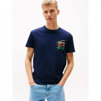 TJM REG TWISTED SIGNTR TEE EXT DARK NIGH