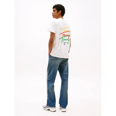 TJM REG TWISTED SIGNTR TEE EXT ECRU