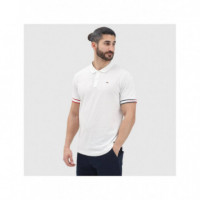 TJM SLIM FLAG CUFF POLO EXT ECRU