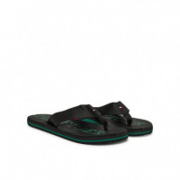 Massage Hilfiger Beach Sandal Black  TOMMY HILFIGER