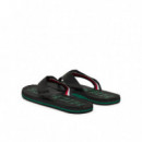 Massage Hilfiger Beach Sandal Black  TOMMY HILFIGER