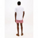 Pigment Dyed Linen Rf Shirt S/s Optic Wh  TOMMY HILFIGER