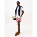 Pigment Dyed Linen Rf Shirt S/s Optic Wh  TOMMY HILFIGER