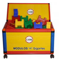 Modulo “h” Bloques Gigantes. Contenedor Ruedas. 60 Piezas  LADO