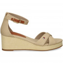 Sandalia Cruzada Lona Beige  TOMMY HILFIGER