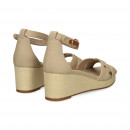 Sandalia Cruzada Lona Beige  TOMMY HILFIGER