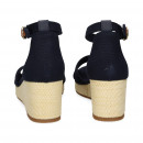 Sandalia Cruzada Lona Azul  TOMMY HILFIGER