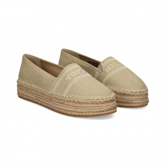 Alpargata Plataforma Textil Beige  TOMMY HILFIGER