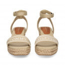 Sandalia Gilda con Logo Lona Beige  TOMMY HILFIGER