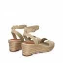 Sandalia Gilda con Logo Lona Beige  TOMMY HILFIGER