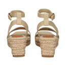 Sandalia Gilda con Logo Lona Beige  TOMMY HILFIGER