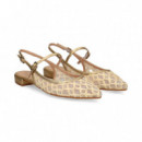 sin Talon 2 Hebillas Trnsparencia Camel  MIUXA